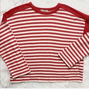2/$20🌸 Zara Slouch Fit Striped Knit Sweatshirt